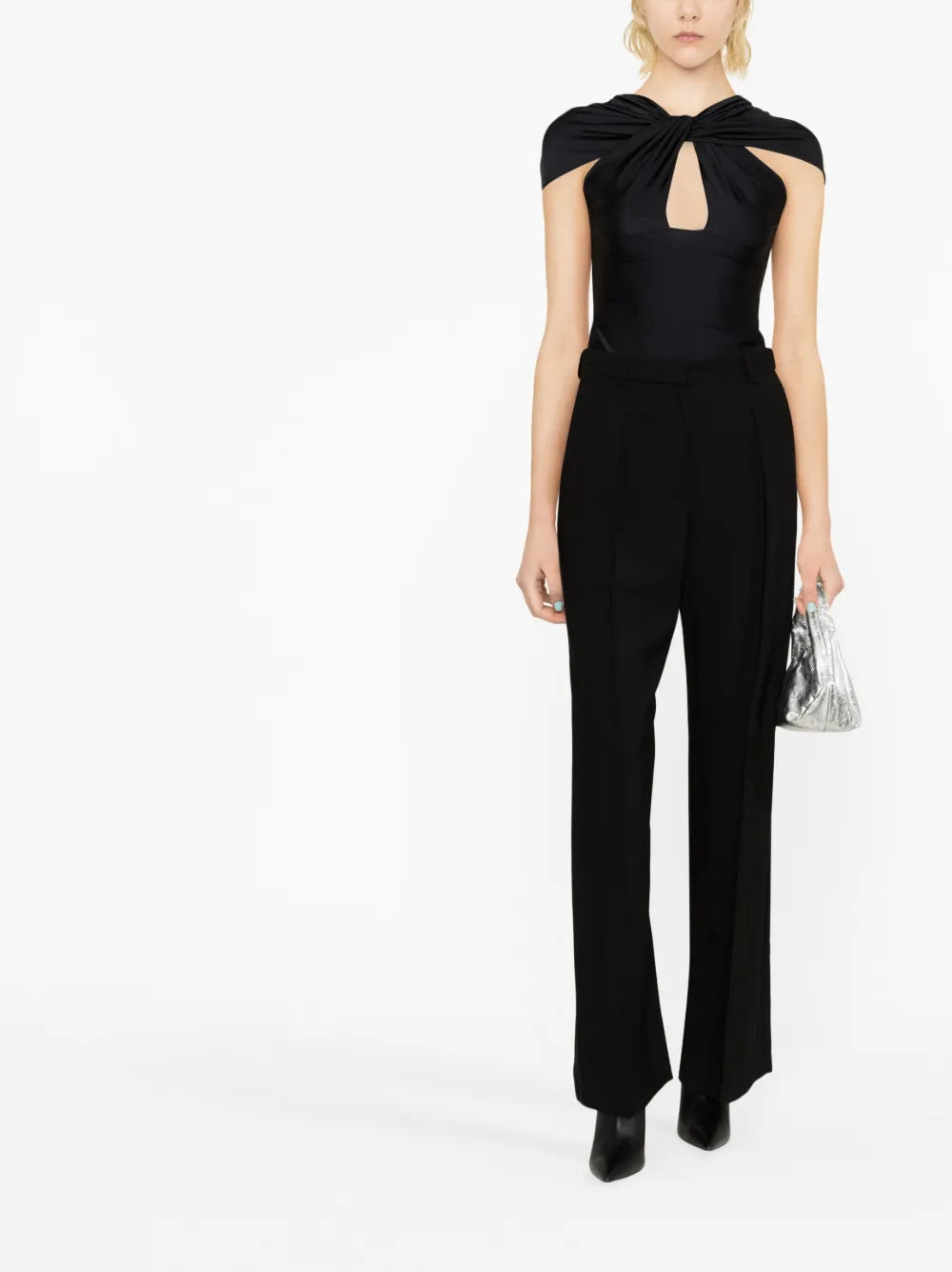 Pressed-Crease Straight-Leg Trousers