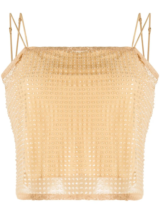 Crystal-Embellished Top