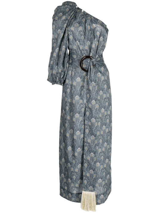 Asymmetric Cotton Maxi Dress