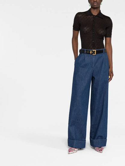 High-Waist Wide-Leg Jeans