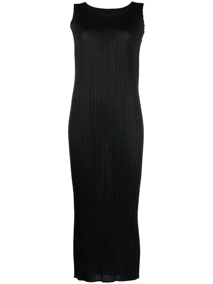 Sleeveless Pleated Midi Dress