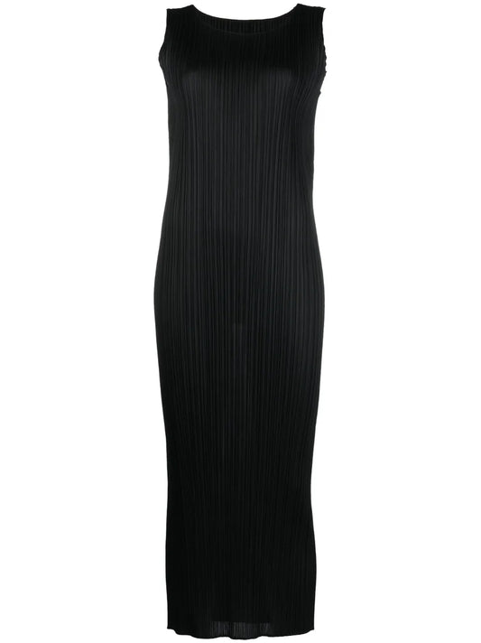Sleeveless Pleated Midi Dress