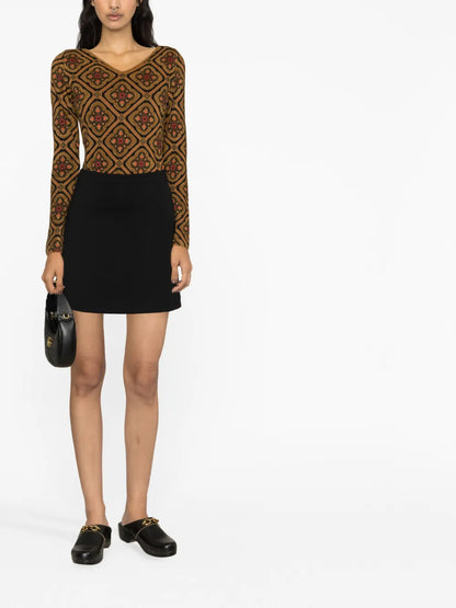 Floral-Jacquard Sweater
