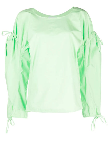 Tapas Round-Neck Cotton Blouse