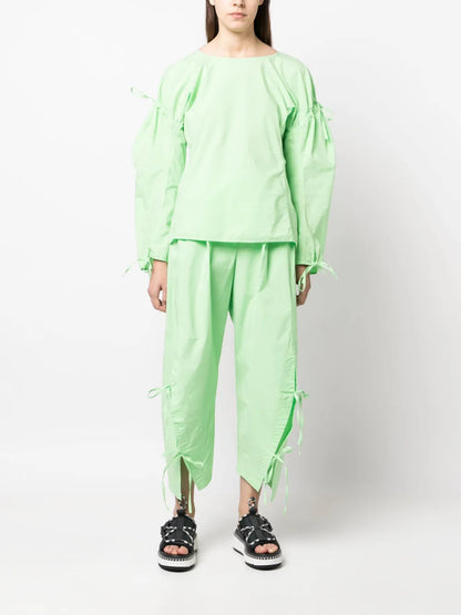 Tapas Round-Neck Cotton Blouse