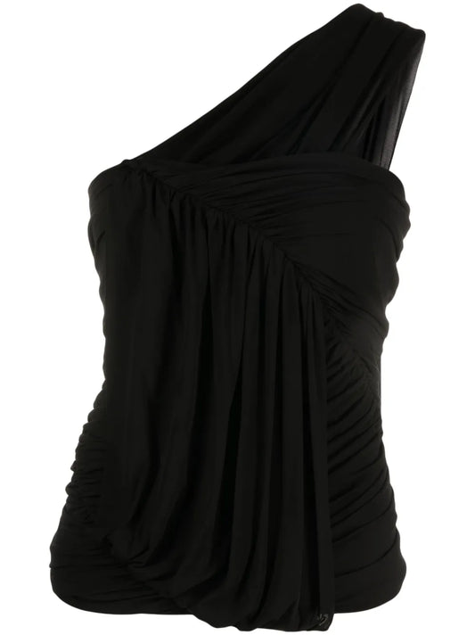 Edfu Draped One-Shoulder Blouse