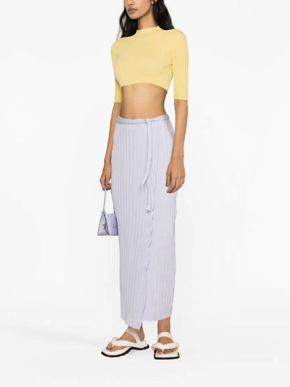 Chu Wrap-Design Knitted Skirt
