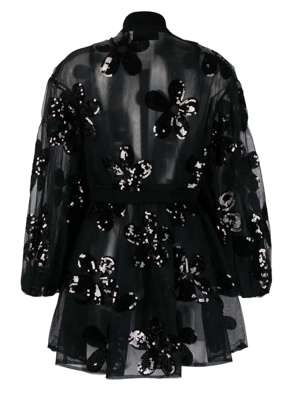 Sequin-Embellished Tulle Coat