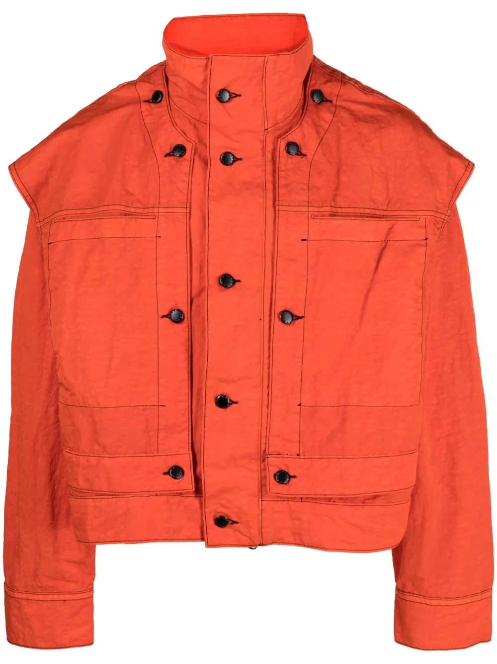 Mobile High-Neck Oversized Jacket