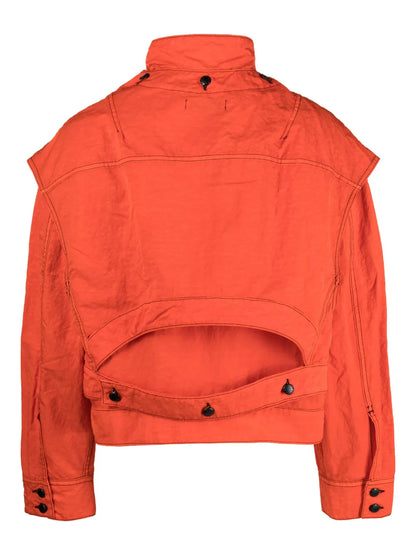 Mobile High-Neck Oversized Jacket