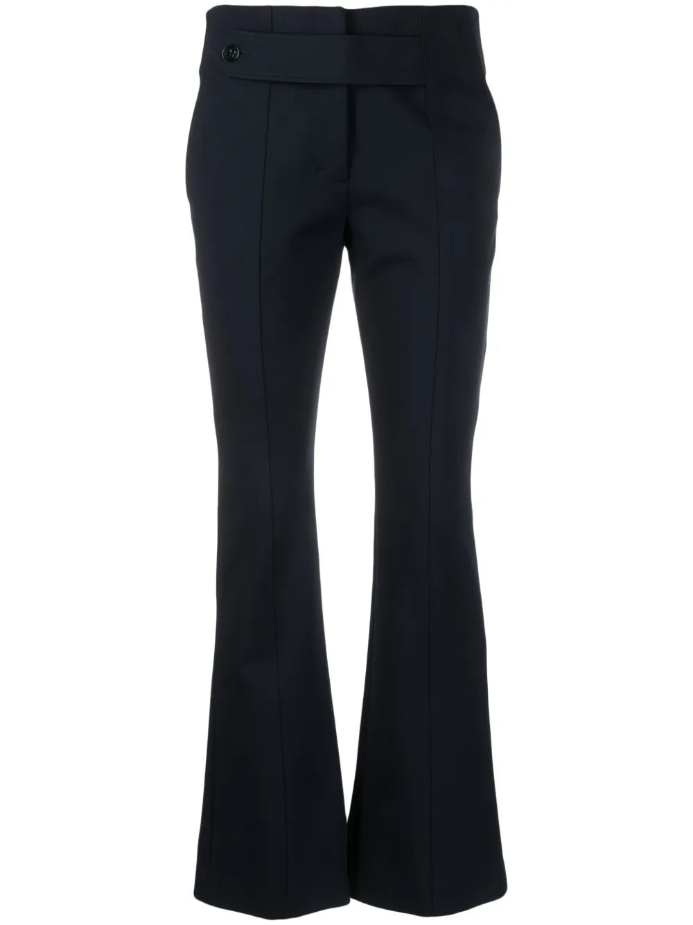 Flared-Cut Button-Detail Trousers
