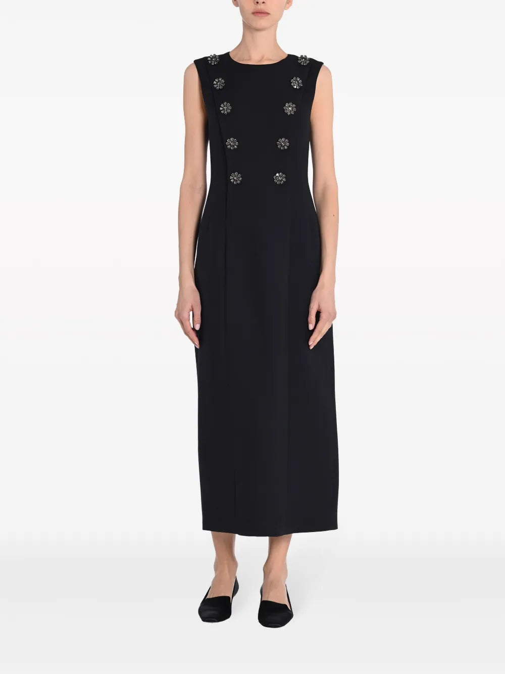 Aubrey Stretch-Wool Midi Dress