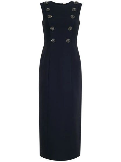 Aubrey Stretch-Wool Midi Dress