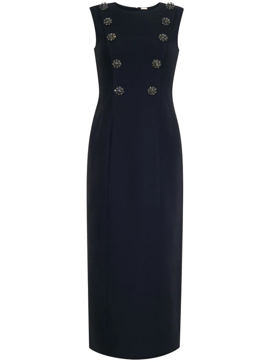 Aubrey Stretch-Wool Midi Dress