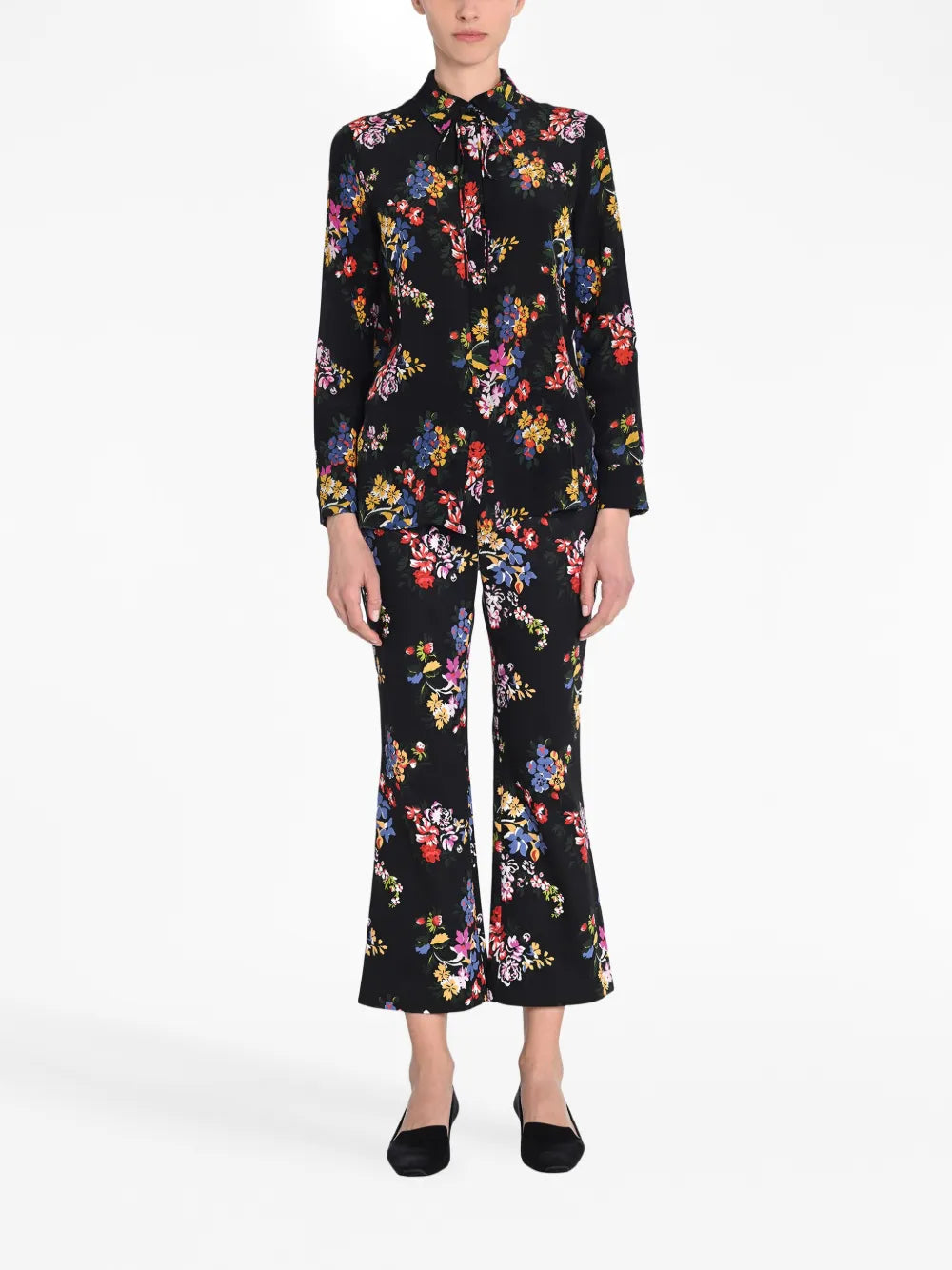 Kennedy Floral-Print Cropped Trousers