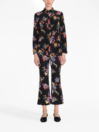 Kennedy Floral-Print Cropped Trousers