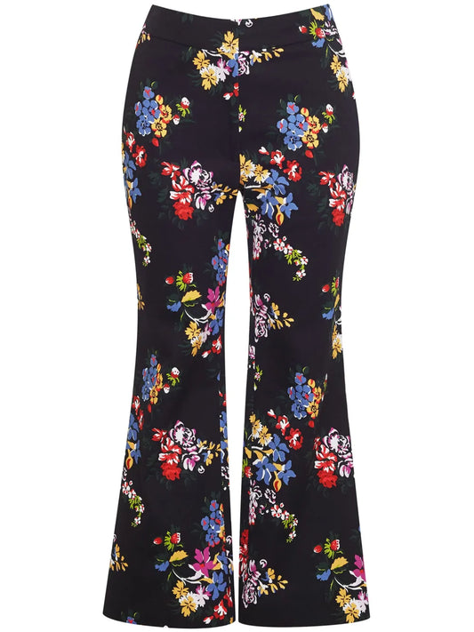 Kennedy Floral-Print Cropped Trousers