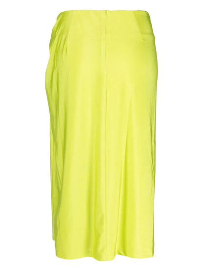 Draped-Design Mid-Length Skirt
