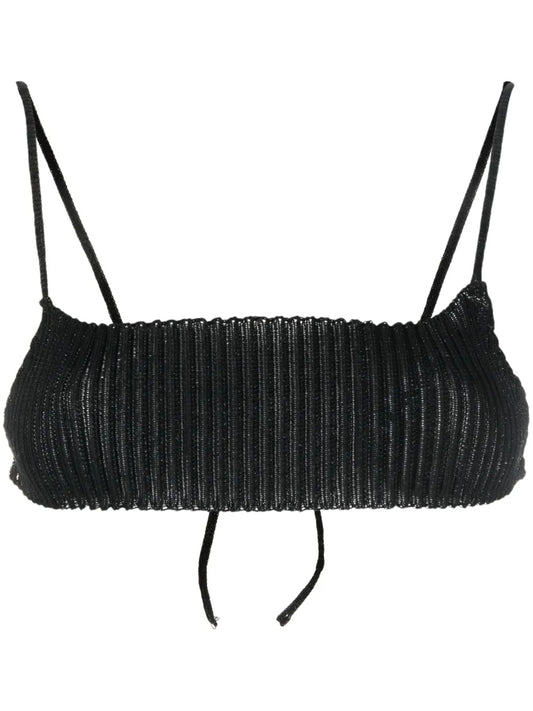 Emma Ribbed-Knit Bra Top