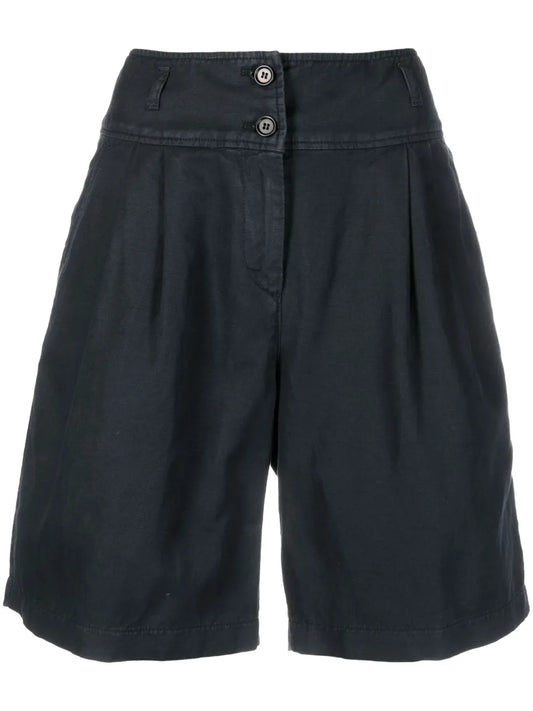 Pleat-Detail Bermuda Shorts