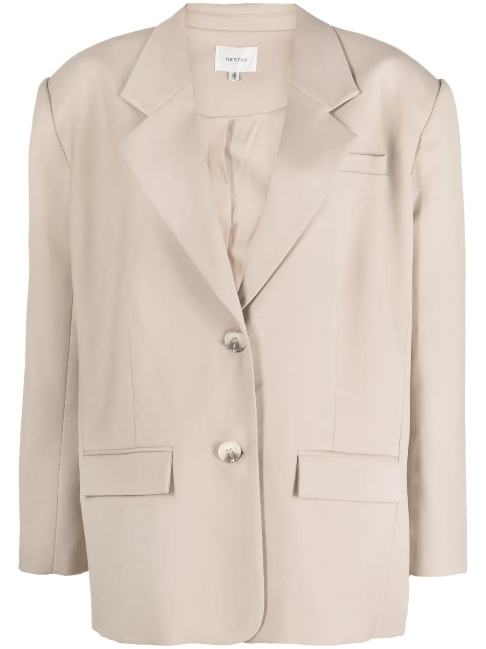 Padded Single-Breasted Blazer