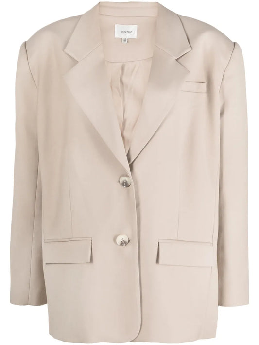 Padded Single-Breasted Blazer