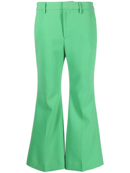 Kick-Flare Cropped Trousers