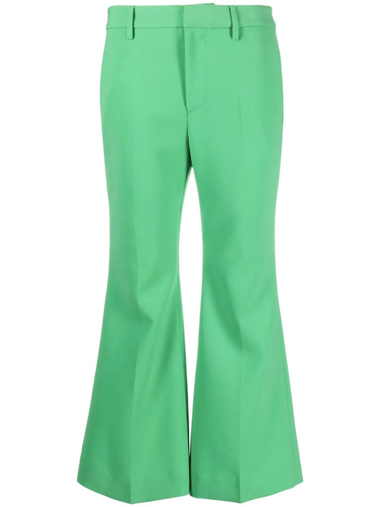 Kick-Flare Cropped Trousers