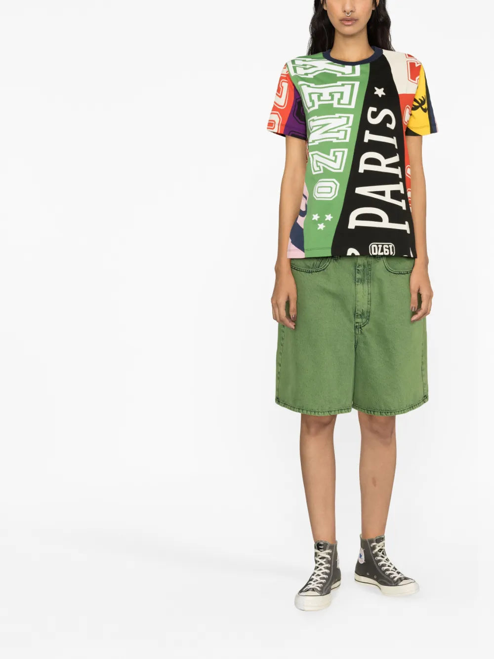 Flag Logo-Print Cotton T-Shirt