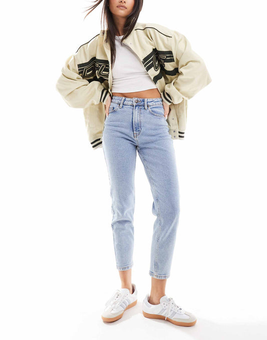 Cotton Slim Mom Jean With Stretch
