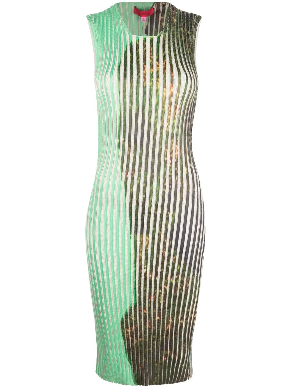 Graphic-Print Knitted Midi Dress