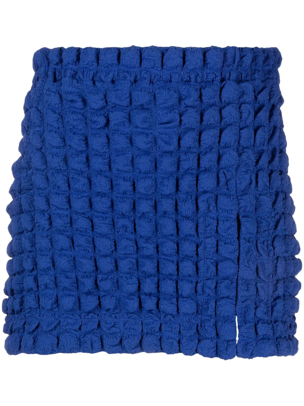 Slit-Detail Textured Mini Skirt