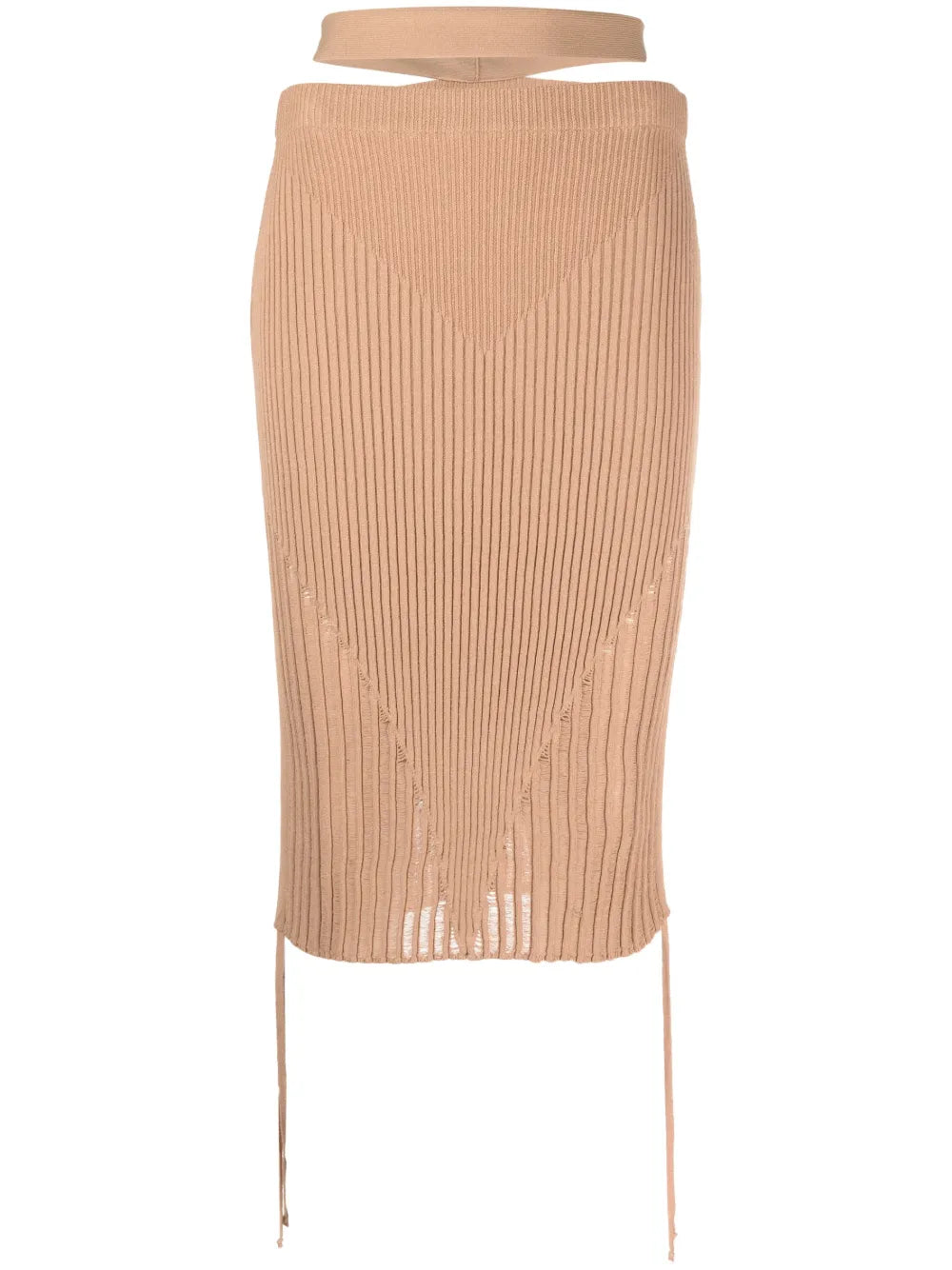 Ribbed-Knit Pencil Skirt