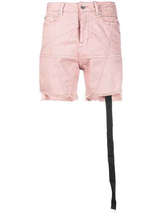 Raw-Cut Denim Shorts