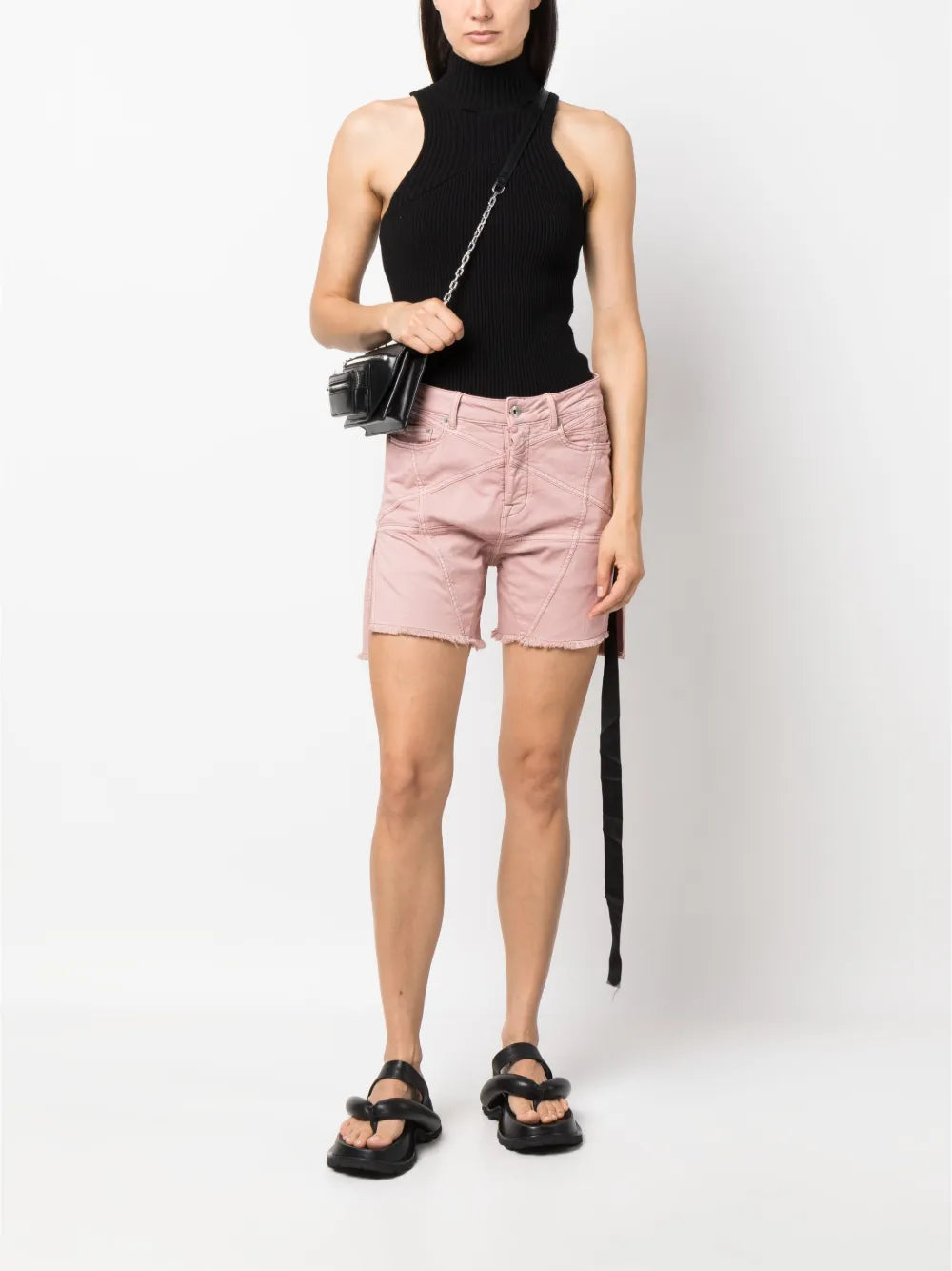 Raw-Cut Denim Shorts