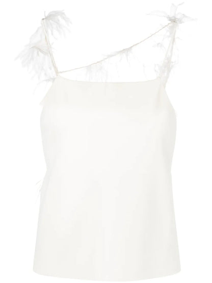 Feather-Trim Camisole Top