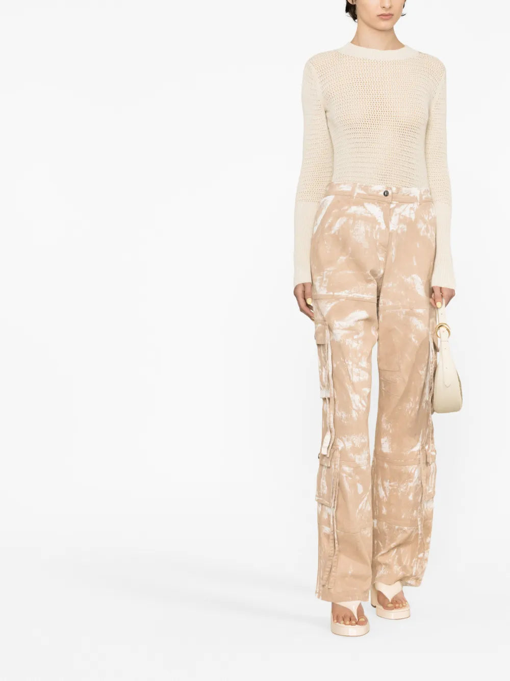 Faded-Print Cargo Trousers
