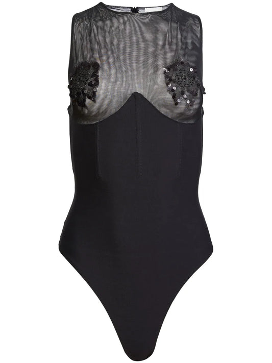 Embellished Cup Bodysuit