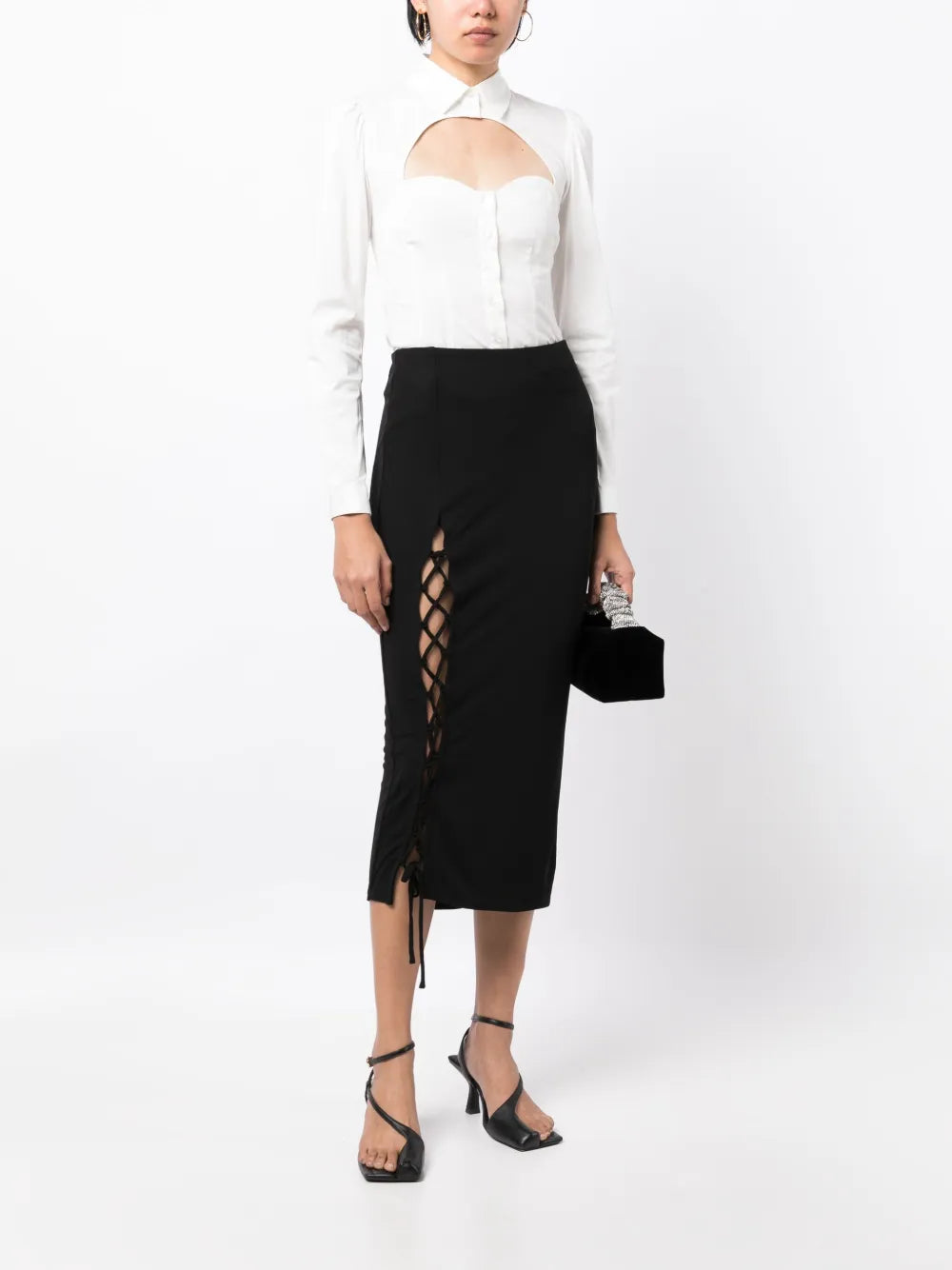 Lace-Up Skirt