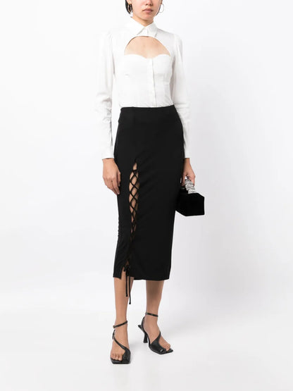 Lace-Up Skirt