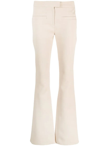 Mid-Rise Flared Trousers