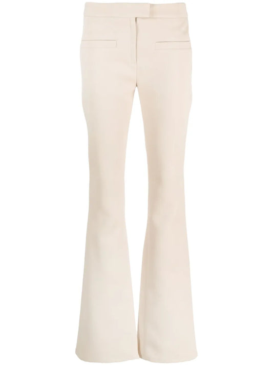 Mid-Rise Flared Trousers