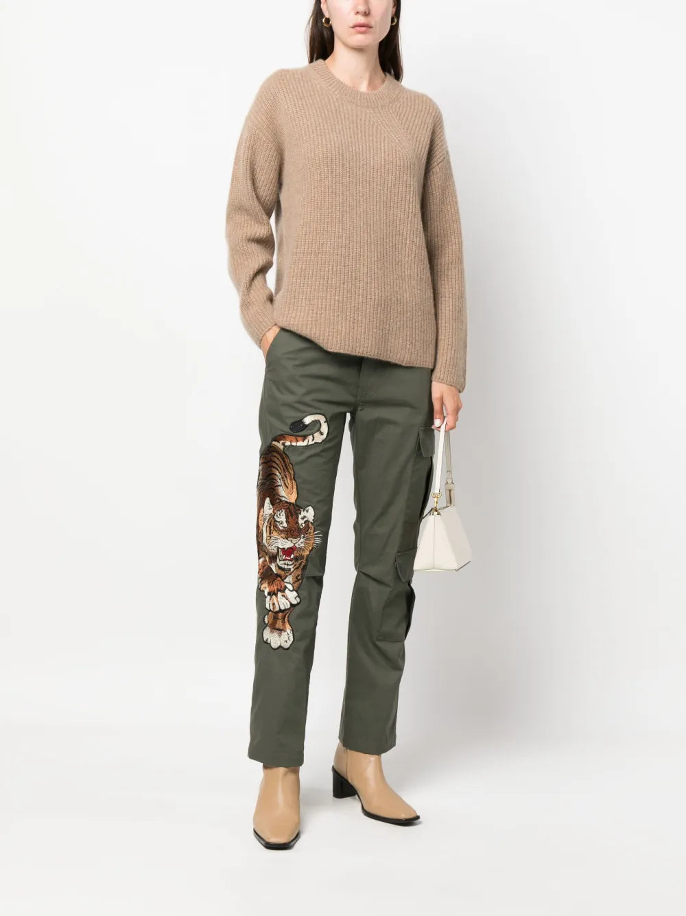 Ribbed-Knit Cashmere Sweatshirt