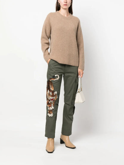 Ribbed-Knit Cashmere Sweatshirt