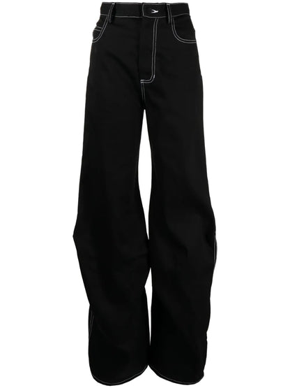 High-Waisted Wide-Leg Jeans
