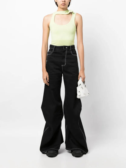High-Waisted Wide-Leg Jeans