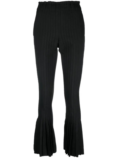 Pleated Flared Trousers