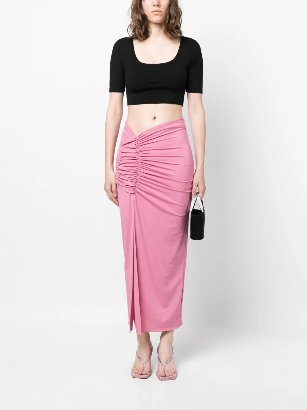 Asymmetric-Design Maxi Skirt