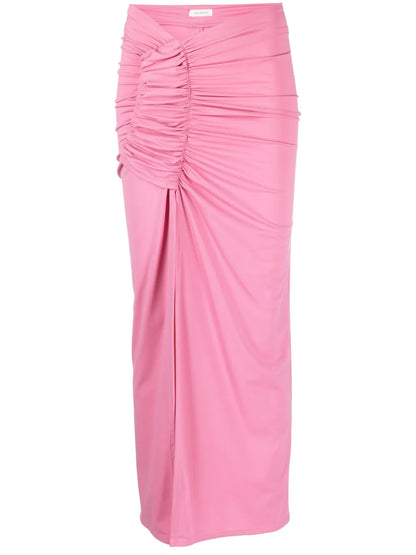 Asymmetric-Design Maxi Skirt