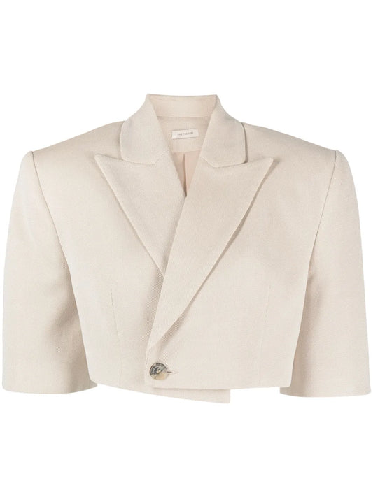 Wjosa Short-Sleeve Cropped Blazer